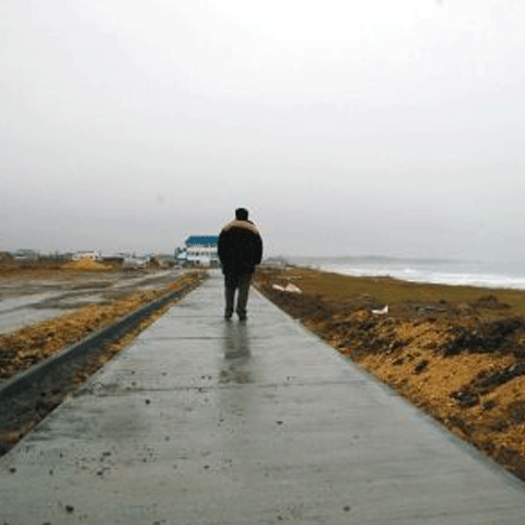 Pistă de biciclete pe faleza din Vama Veche