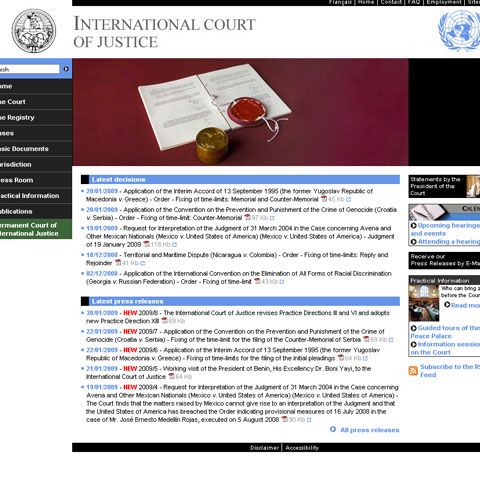 Curtea Internaţională de Justiţie de la Haga, organul judiciar al ONU, este formată din 15 judecători