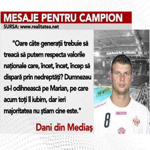 Mii de mesaje de condoleanţe de la cititorii Realitatea.net pentru familia lui Marian Cozma