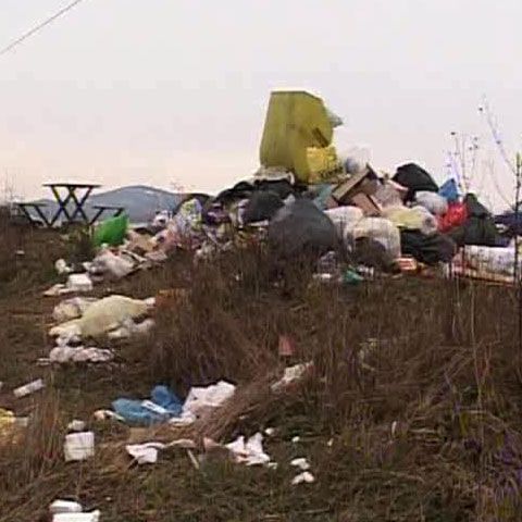 Grămezi de gunoi, pe DN1, în localităţile Ciolpani şi Tâncăbeşti 