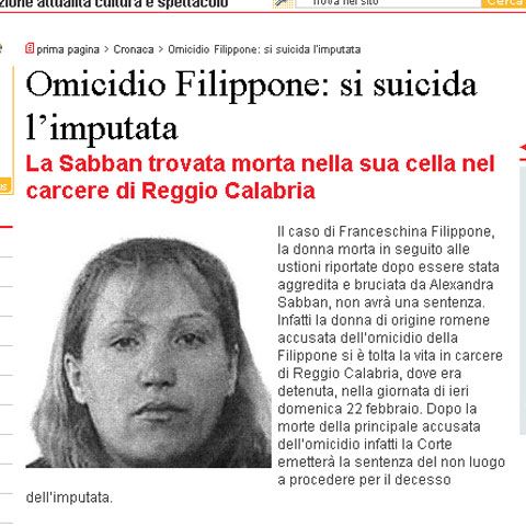 O româncă, acuzată de crimă în Italia, s-a sinucis în închisoare