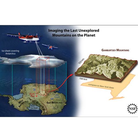 Ultimii munţi neexploraţi din lume, îngropaţi sub gheţurile Antarcticii, au fost trecuţi pe hartă