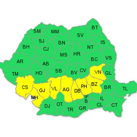 Meteorologii au emis atenţionare cod galben de ploi pentru mai multe judeţe din ţară