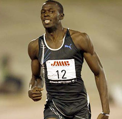 "Fulgerul" Bolt, pe străzile din Manchester