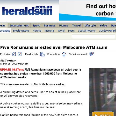 Cinci români au fost arestaţi la Melbourne pentru furt