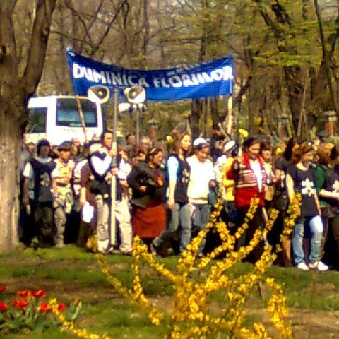 Procesiune catolică de Florii, în Capitală