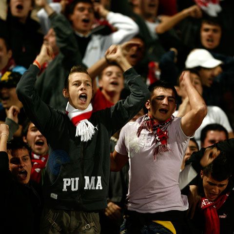 Galeria dinamovistă a fost evacuată de pe stadion la Craiova