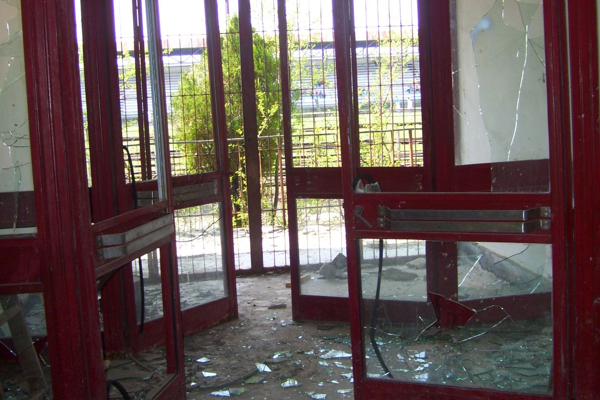 O sală de sport lăsată în paragină