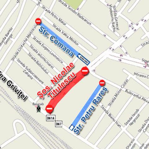 Restricţii de circulaţie pe şos. N.Titulescu, din cauza lucrărilor la pasajul Basarab