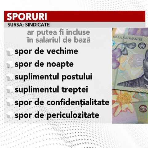 O parte din sporurile bugetarilor vor fi incluse în legea unică a salarizării 