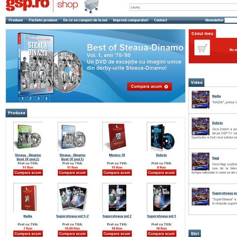GSP.ro a lansat Shop.Gsp.ro - un magazin online dezvoltat de Sellerator şi dedicat pasionaţilor de sport din România