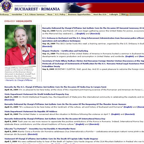 Ambasada Statelor Unite se va muta, la mijlocul anului 2011, într-un nou sediu, lângă pădurea Tunari