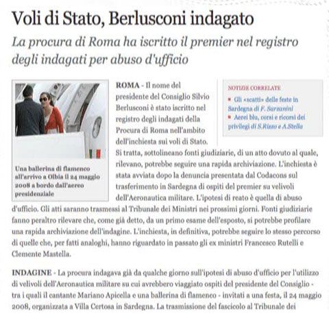 Silvio Berlusconi este acuzat oficial de abuz în serviciu 