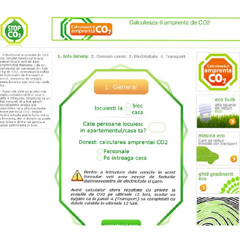 Românii pot să îşi calculeze emisiile de dioxid de carbon pe internet