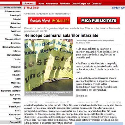 România Liberă: Bugetarii riscă să nu-şi primească salariile la timp 
