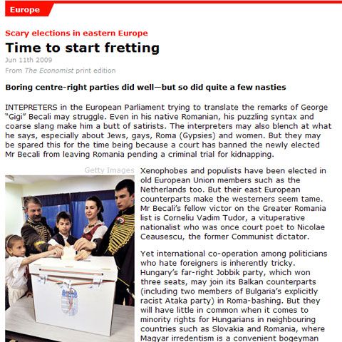 The Economist: Translatorii vor avea greutăţi în a-l traduce pe Becali, iar C. Vadim Tudor este un fost poet "de curte" al dictatorului Ceauşescu