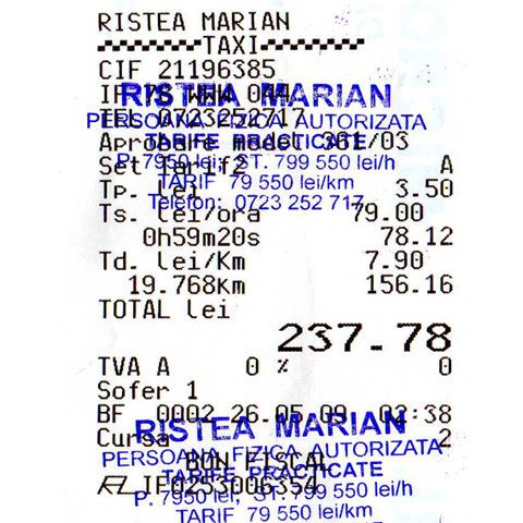 237 lei, preţul unei curse cu un taxi de la aeroportul Băneasa până în centrul Capitalei