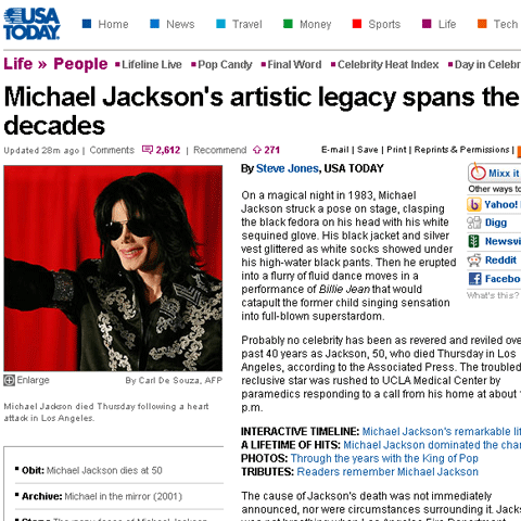 Întreaga presă americană a scris despre Michael Jackson, starul \"idolatrizat şi chinuit\"