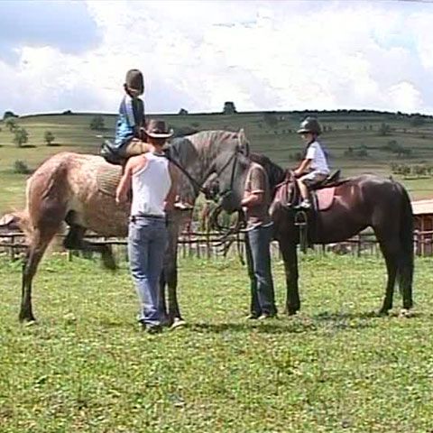 Lecţii de echitaţie la centrul de agrement de la Daneş, judeţul Mureş