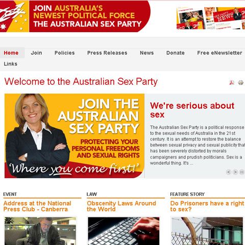 Comisia Electorală Australiană a înregistrat recent Partidul Sexului