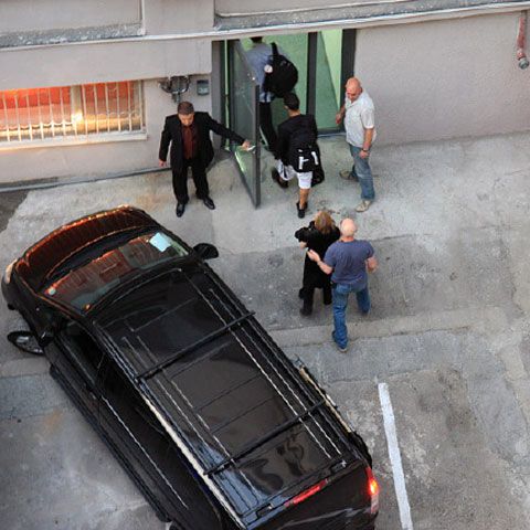 Sosirea Madonnei la hotel, în Bucureşti - VEZI IMAGINI