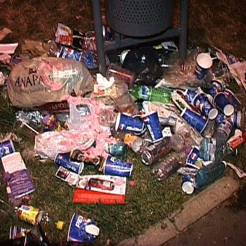 Mii de peturi şi hârtii au fost aruncate în Parcul Izvor în timpul concertului Madonnei