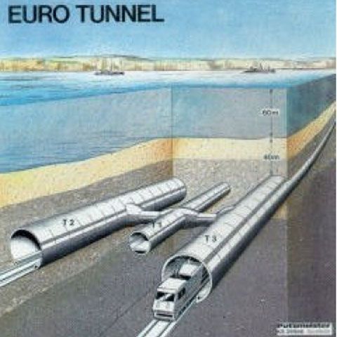Sute de oameni blocaţi sub mare, în tunelul care leagă Franţa de Anglia