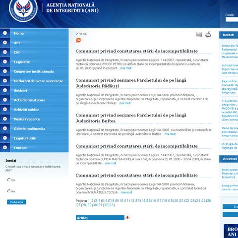 ANI a respins solicitarea CNI privind desecretizarea procedurilor după care lucrează inspectorii ANI