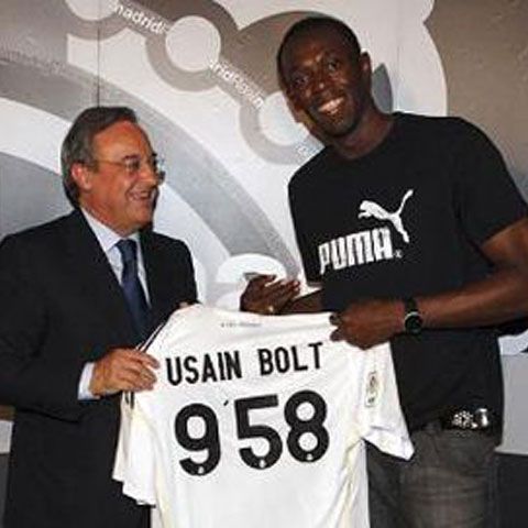 Usain Bolt, în vizită pe Santiago Bernabeu