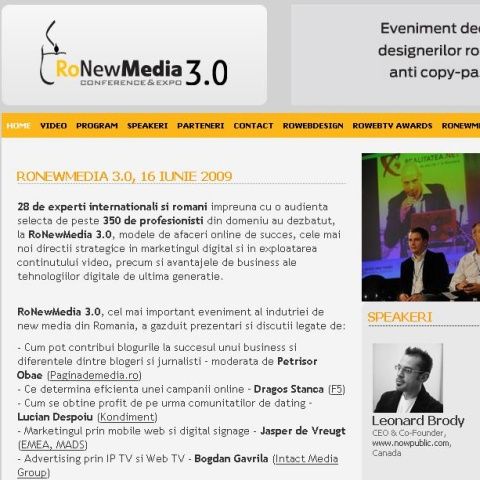 RoWebDesign Awards si RoWebTV Awards premiază cele mai bune execuţii online