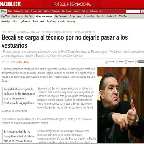 Presa din Europa este şocată de atitudinea lui Gigi Becali 