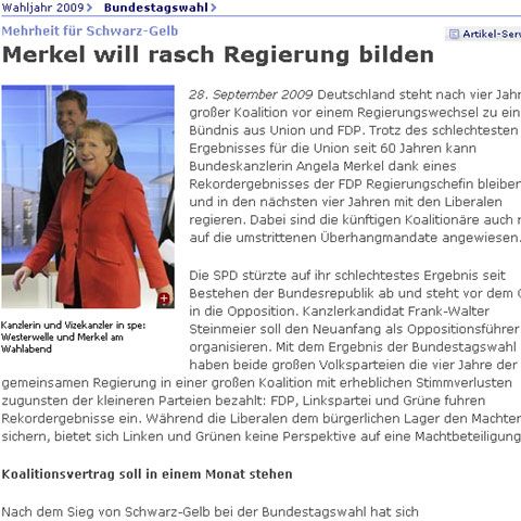 Victoria lui Merkel în alegeri nu este un triumf, atenţionează presa germană