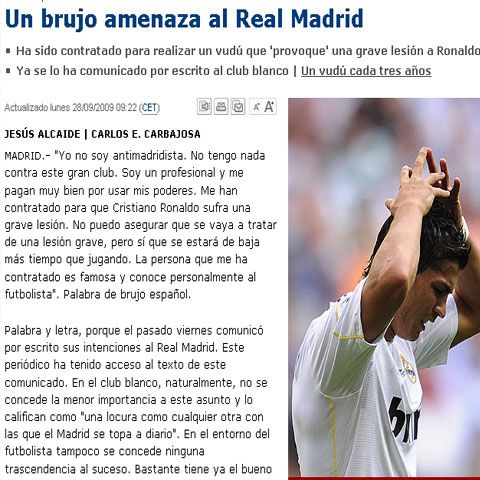 Un magician spaniol a primit bani ca să îi provoace lui Cr. Ronaldo o accidentare gravă