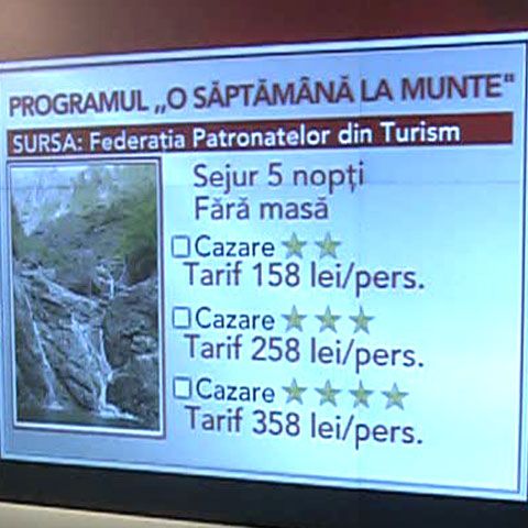 Patronatele din turism au lansat programul "O săptămână la munte" 