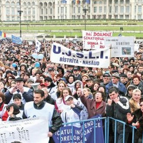 Protestul bugetarilor stârneşte reacţii vehemente printre salariaţii din mediul privat