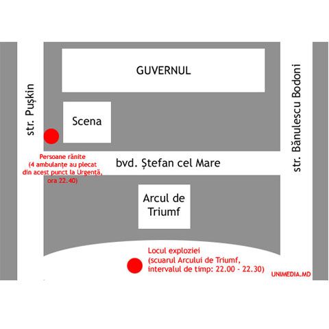 Un tânăr susţine că l-a văzut pe autorul exploziei de la Chişinău alergând cu un pistol în mână