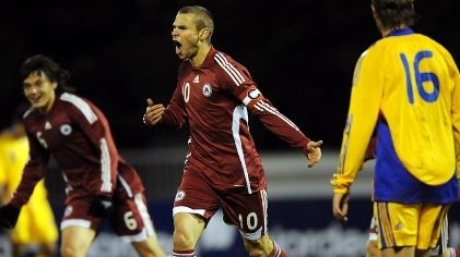 Dinamo, interesată de un atacant leton care a marcat un hat-trick naţionalei de tineret a României