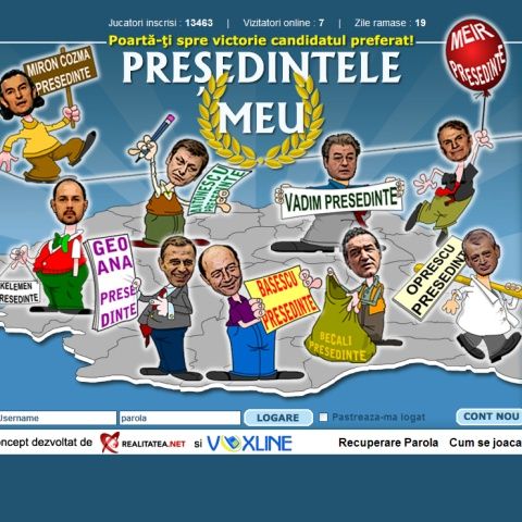Clasament neaşteptat al candidaţilor în MMO-ul Preşedintele Meu, realizat de REALITATEA.NET