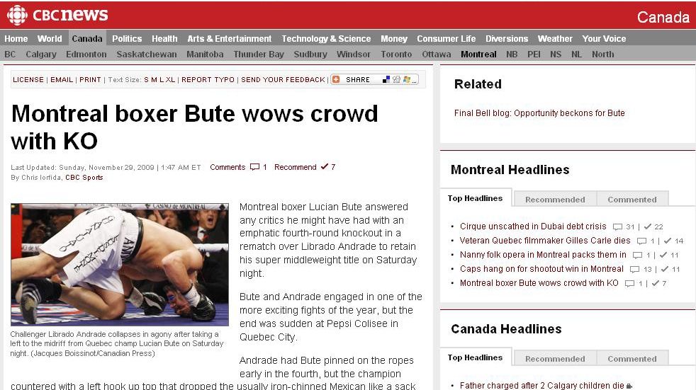 Presa internaţională despre Bute: \"L-a spulberat pe Andrade!\"