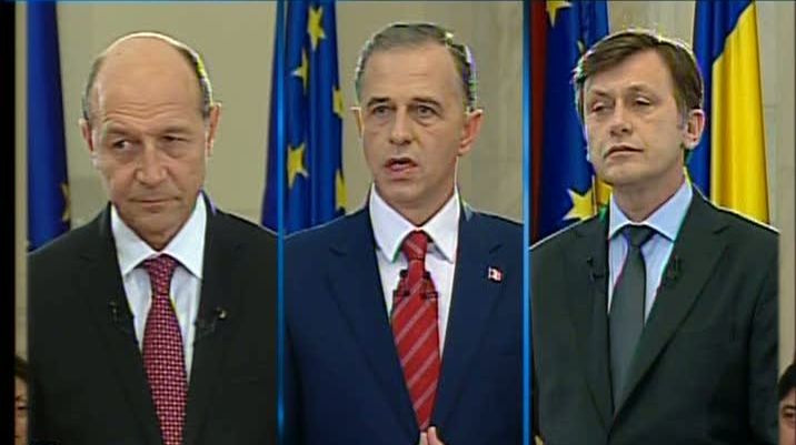 Război pe twitter - Băsescu: Mircea, ne vedem în seara asta, nu? Geoană: Să nu uiţi sticla de whisky