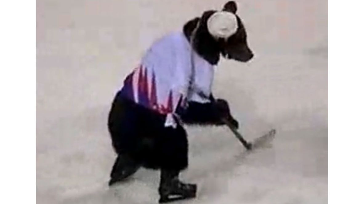 Urşii joacă hochei, în Rusia. VEZI VIDEO!