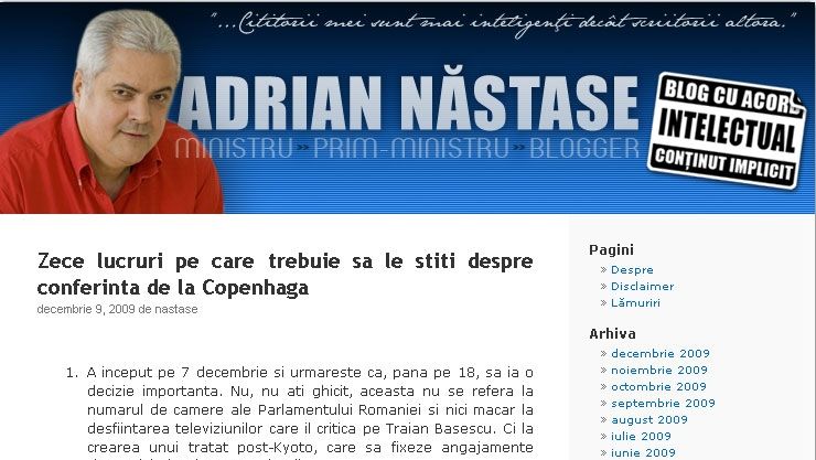 Adrian Năstase: Zece lucruri pe care trebuie să le ştiţi despre conferinţa de la Copenhaga