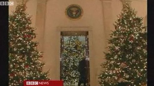 Casa Albă a fost decorată pentru primul Crăciun al lui Obama ca preşedinte -VIDEO