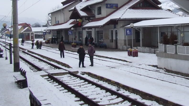 Iarna din trenul de pe ruta Bistriţa Nord - Cluj