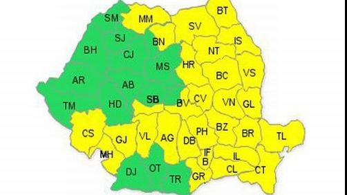 Meteorologii au extins atenţionarea cod galben de ninsori şi viscol 