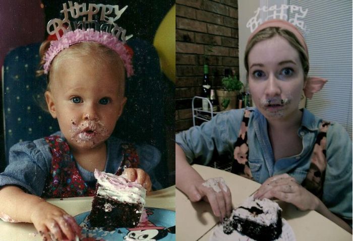 Atunci şi acum. S-au reîntors după ani buni să-şi refacă fotografiile 