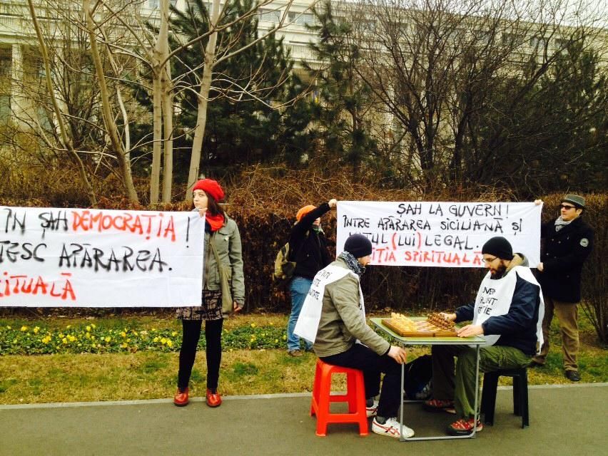 ŞAH la Guvern. Un protest inedit al organizaţiei Miliţia Spirituală