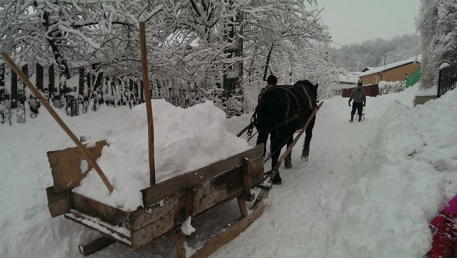 MARTOR OCULAR: Satul în care localnicii își deszăpezesc singuri drumurile