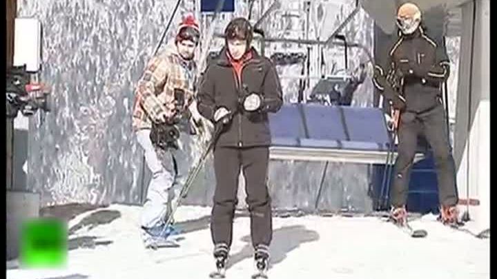 Vladimir Putin a TESTAT pârtiile de schi de la Soci 