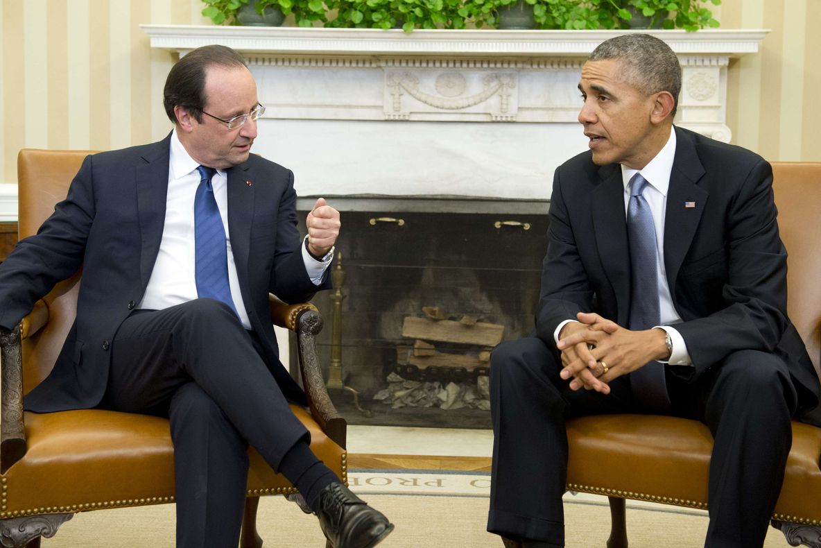 Preşedintele Franţei, Francois Hollande, primit la Casa Albă